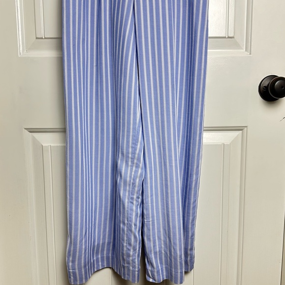 J. Crew preppy white and blue striped jumpsuit size 00 - Picture 3 of 8